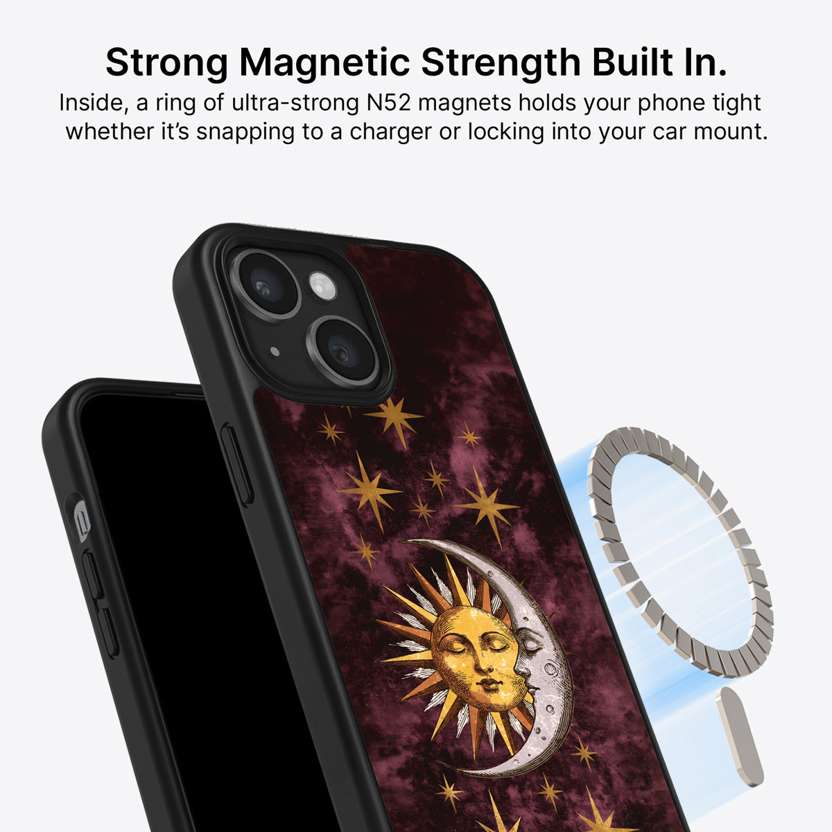 iPhone 15 MagSafe case – Sun and Moon design
