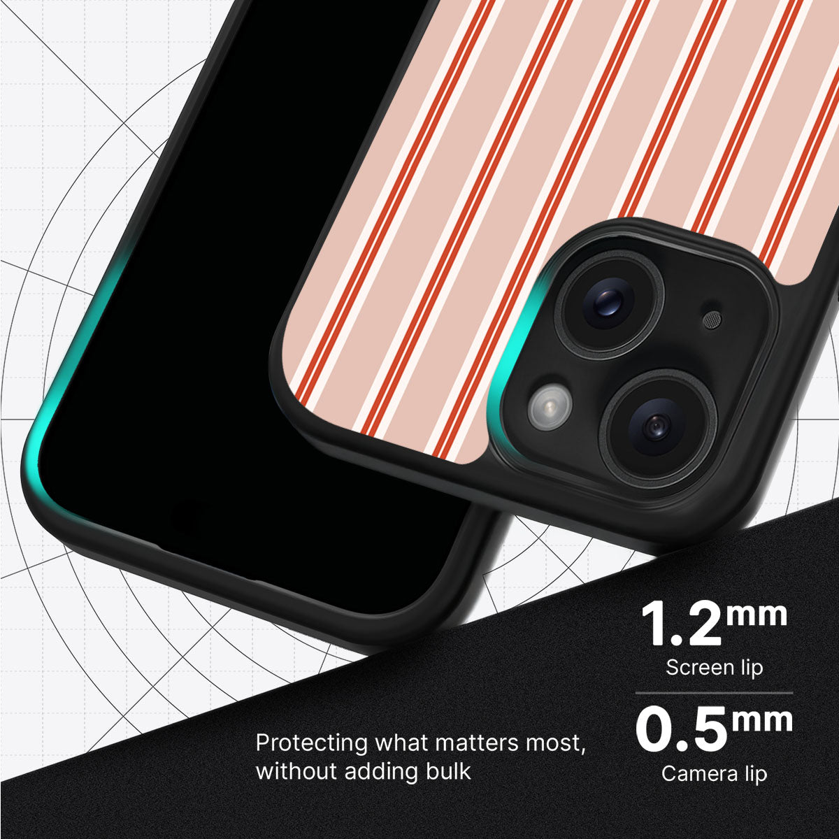 Vermillion Streak - iPhone 15 Case #case type_core (magsafe), #case type_core (non magsafe)