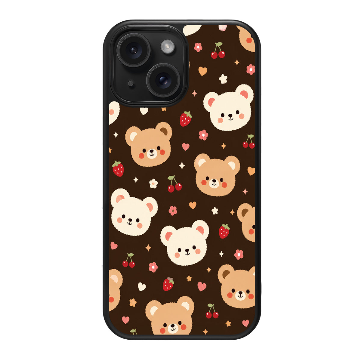 Cocoa Cuddles design back view – iPhone 15 Plus case