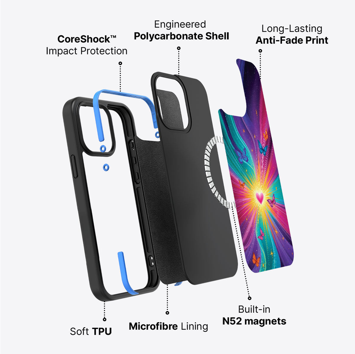Galaxy Designer iPhone 15 Plus Case – Cosmic Aura | MagSafe