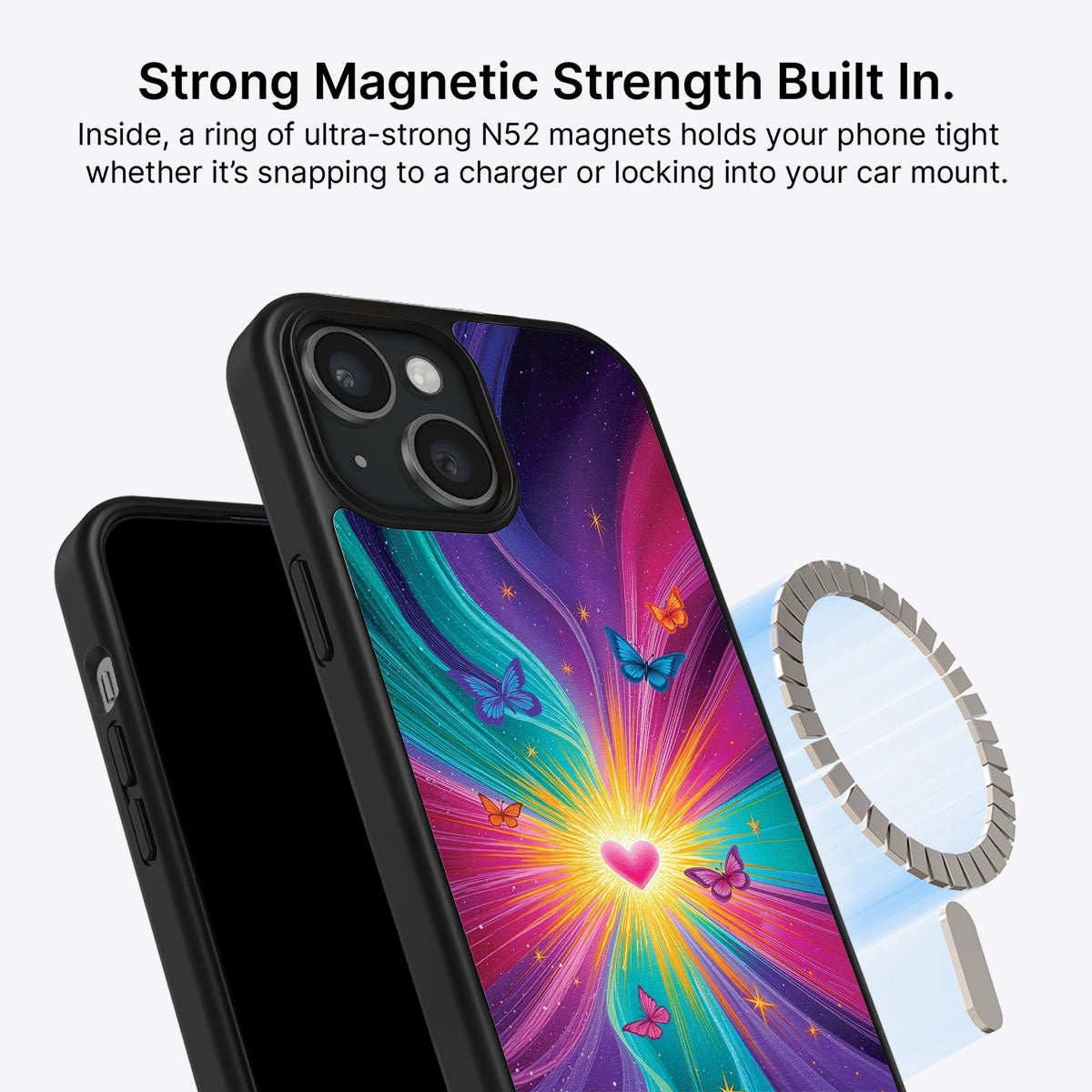 Galaxy Designer iPhone 15 Plus Case – Cosmic Aura | MagSafe
