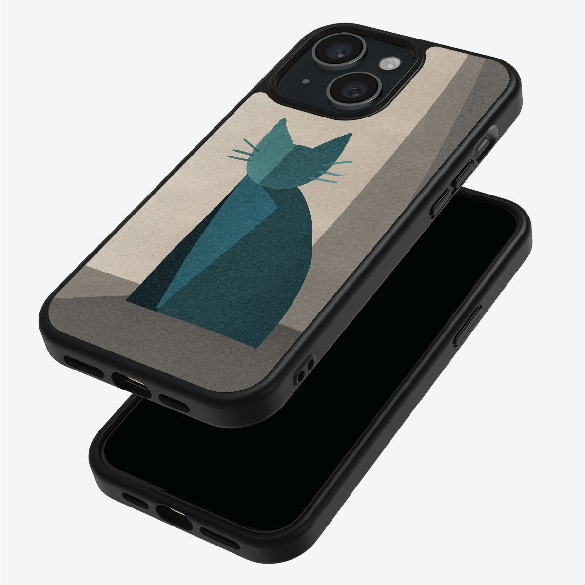Cubist Feline - iPhone 15 Plus Case #case type_core (magsafe), #case type_core (non magsafe)