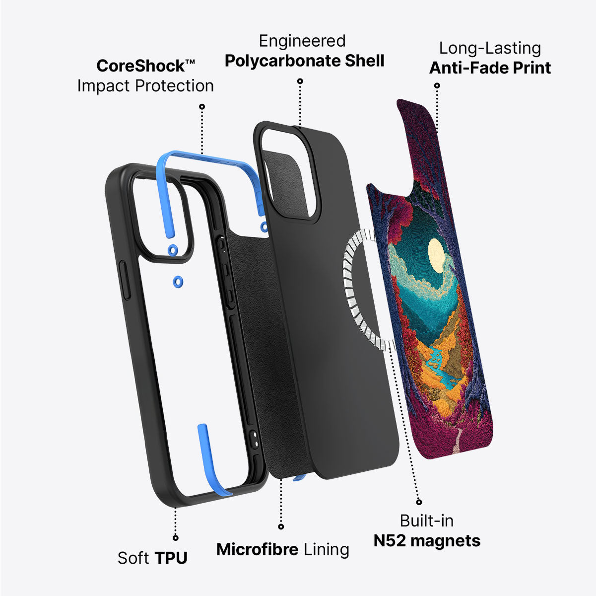 Celestial Designer iPhone 15 Plus Case – Harvest Moon | MagSafe
