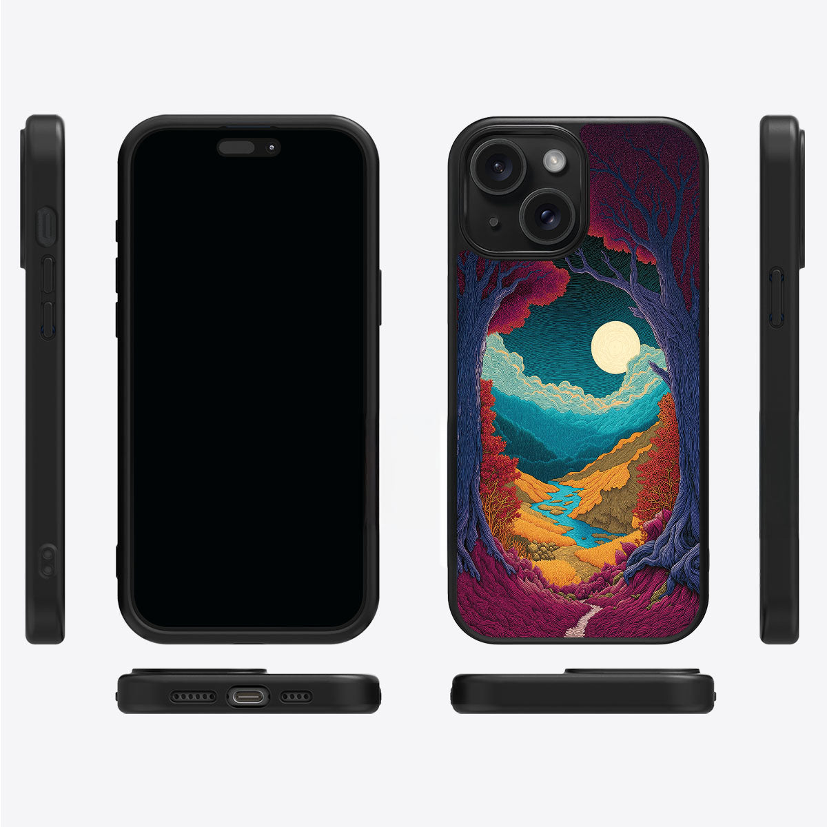 Celestial Designer iPhone 15 Plus Case – Harvest Moon | MagSafe
