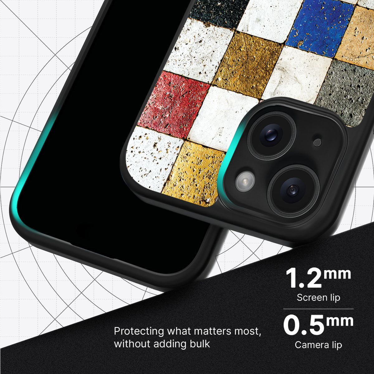 Heritage Mosaic slim iPhone 15 Plus phone case