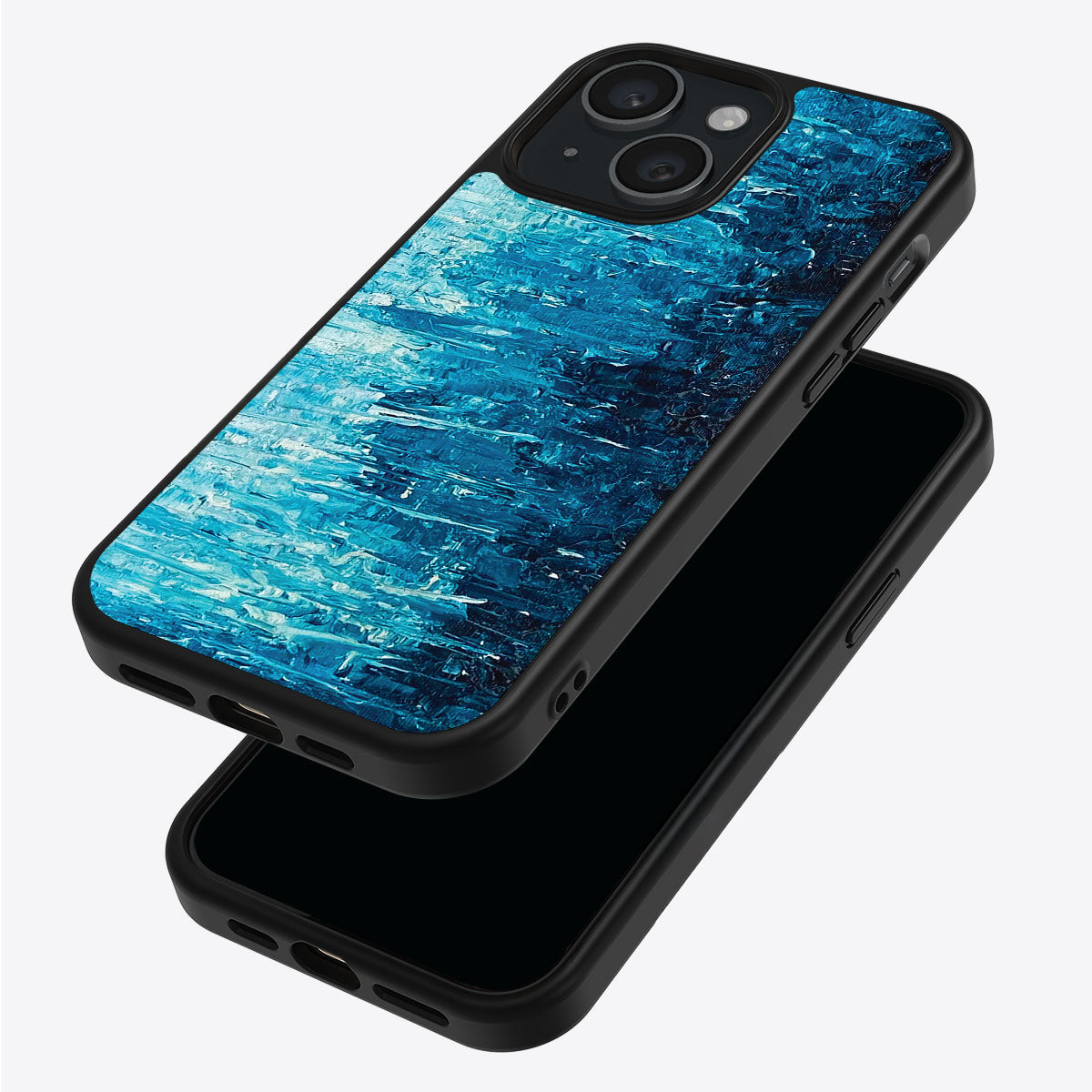 Indigo Impasto - iPhone 15 Plus Case #case type_core (magsafe), #case type_core (non magsafe)