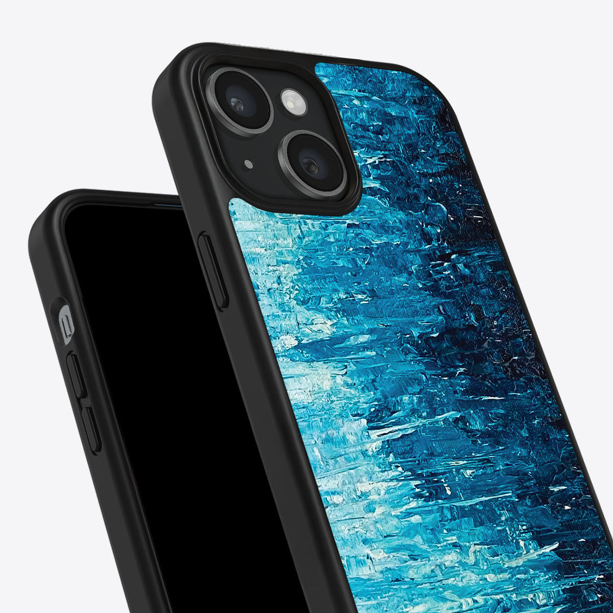 Indigo Impasto - iPhone 15 Plus Case #case type_core (non magsafe)