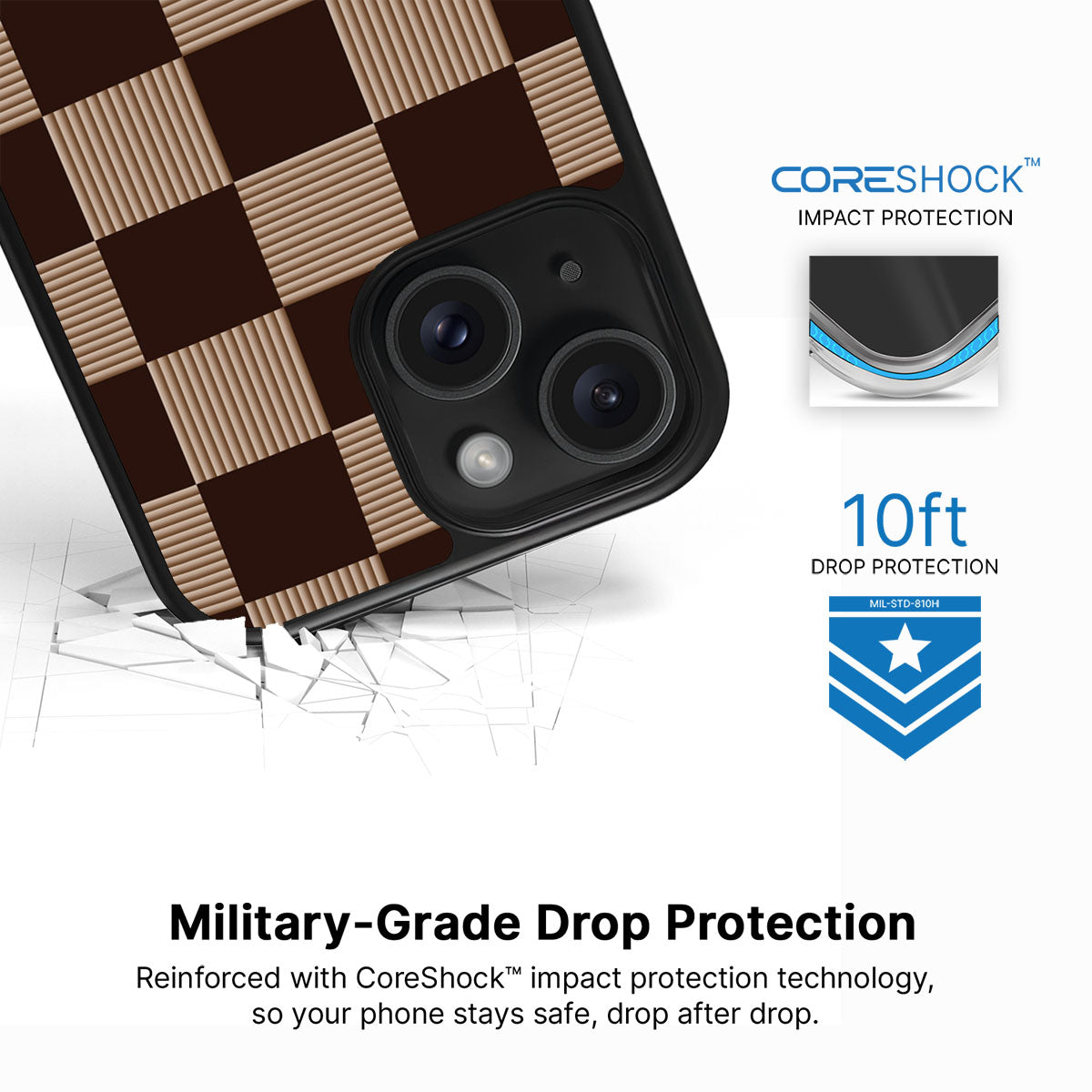 Latte Check - iPhone 15 Plus Case  #case type_core (magsafe), #case type_core (non magsafe)