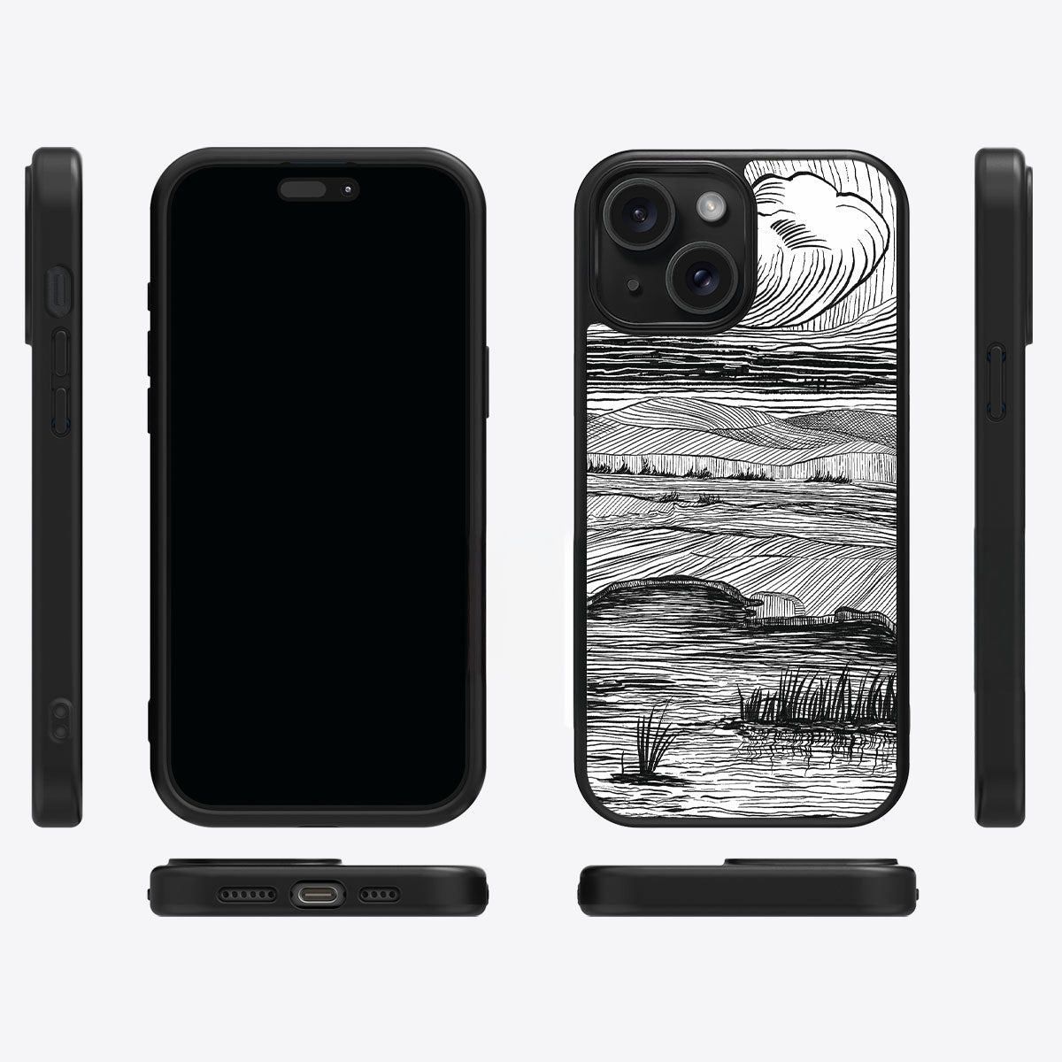 Linear Landscape - iPhone 15 Plus Case #case type_core (magsafe), #case type_core (non magsafe)