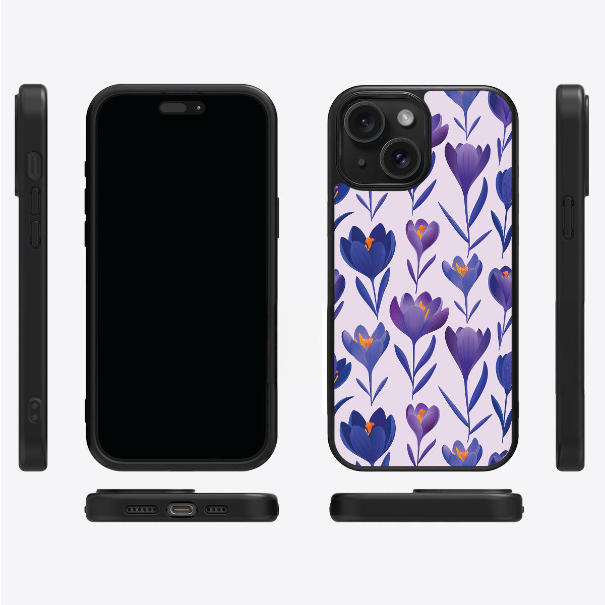 Midnight Crocus - iPhone 15 Plus Case #case type_core (magsafe), #case type_core (non magsafe)