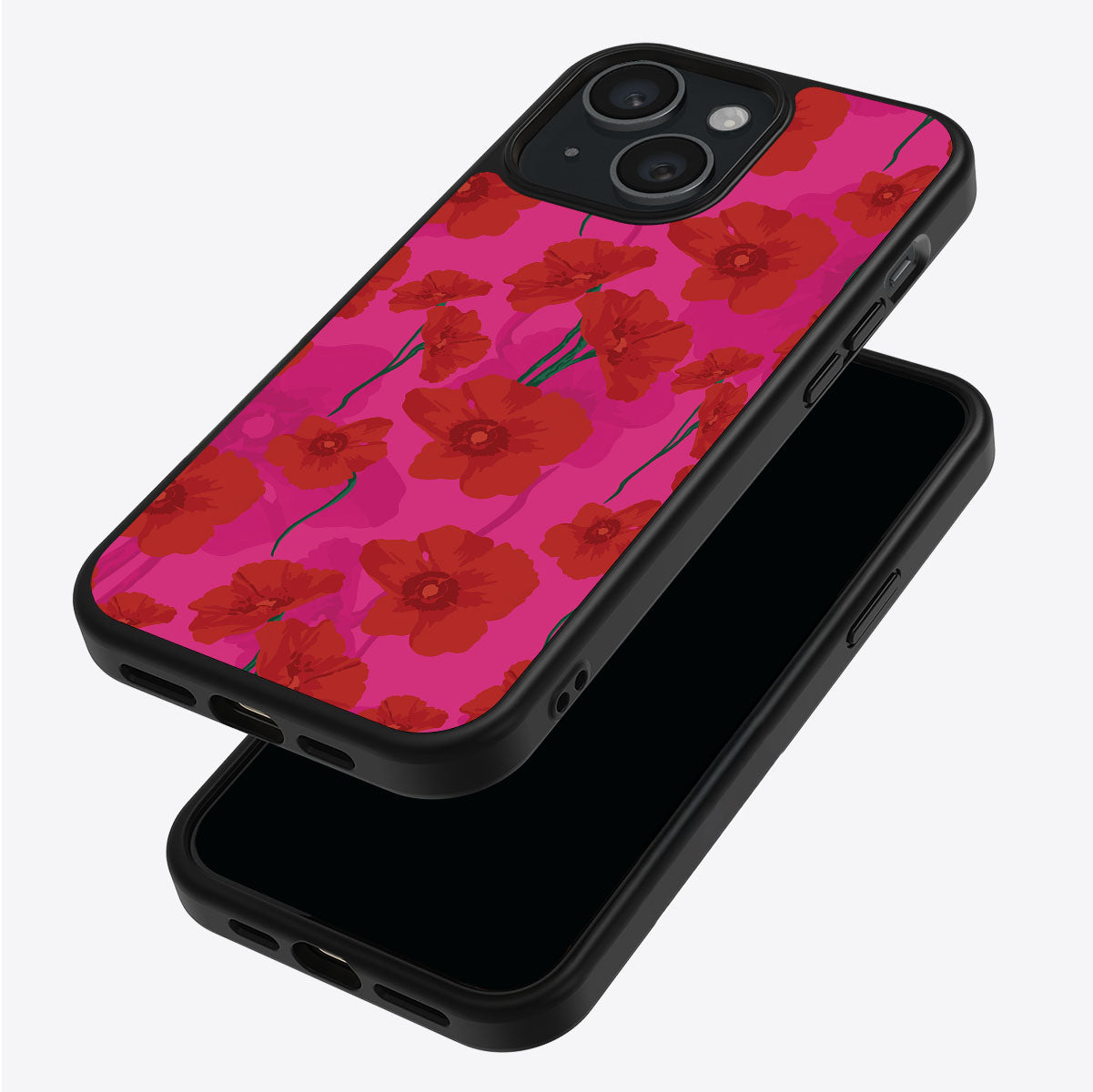 Pink Poppies - iPhone 15 Plus Case #case type_core (magsafe), #case type_core (non magsafe)