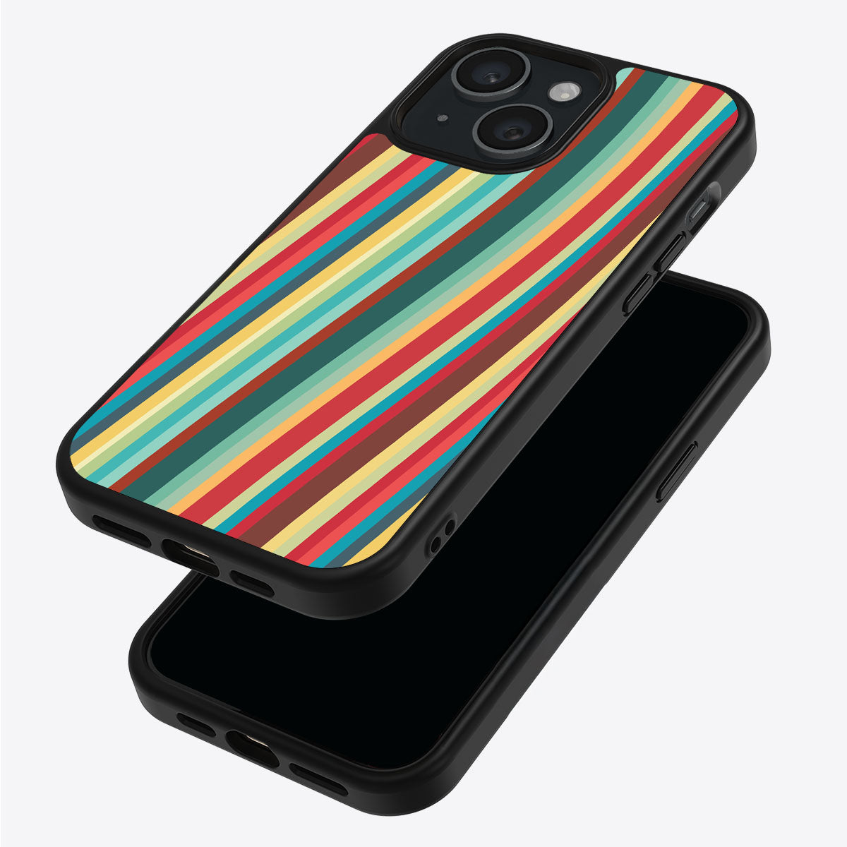 Retro Stripes - iPhone 15 Plus Case #case type_core (magsafe), #case type_core (non magsafe)