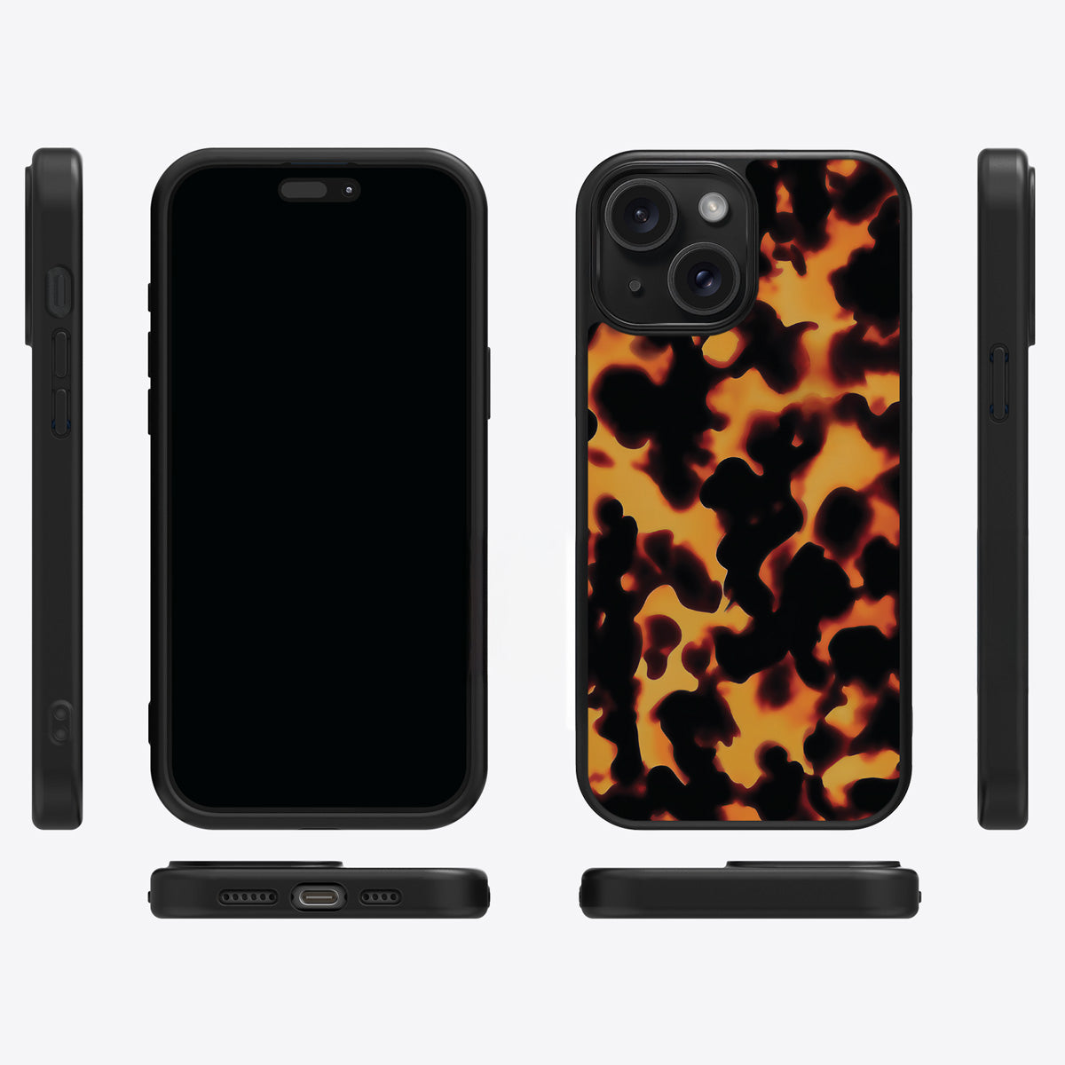 Animal Print Designer iPhone 15 Plus Case – Tortoise Shell | MagSafe