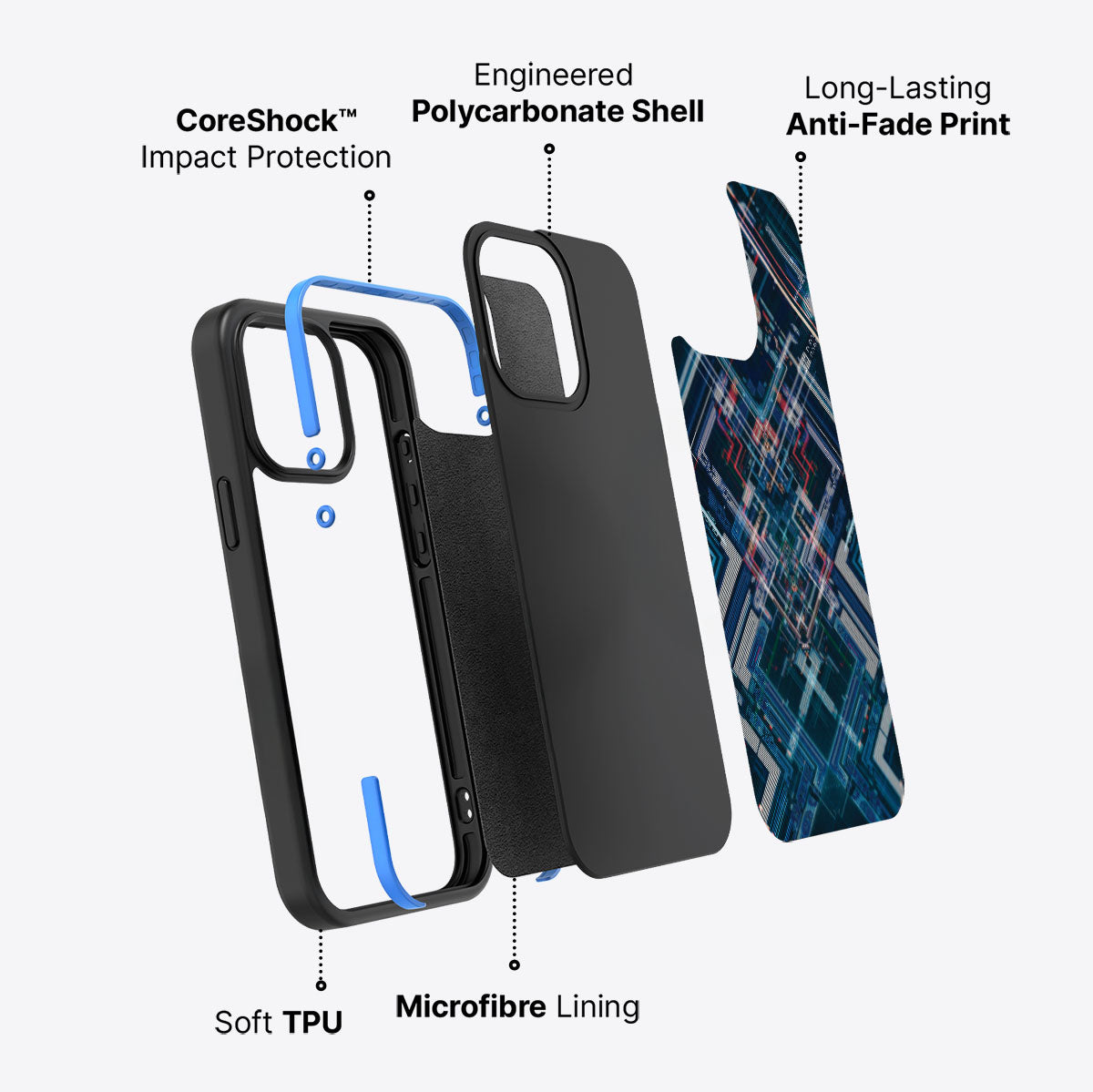 Electropolis - iPhone 15 Pro Case #case type_core (non magsafe)