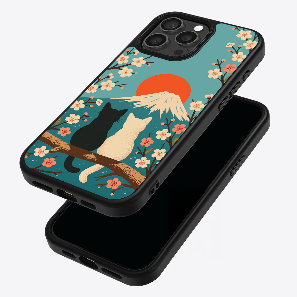 Fuji Cats - iPhone 15 Pro Case #case type_core (magsafe), #case type_core (non magsafe)