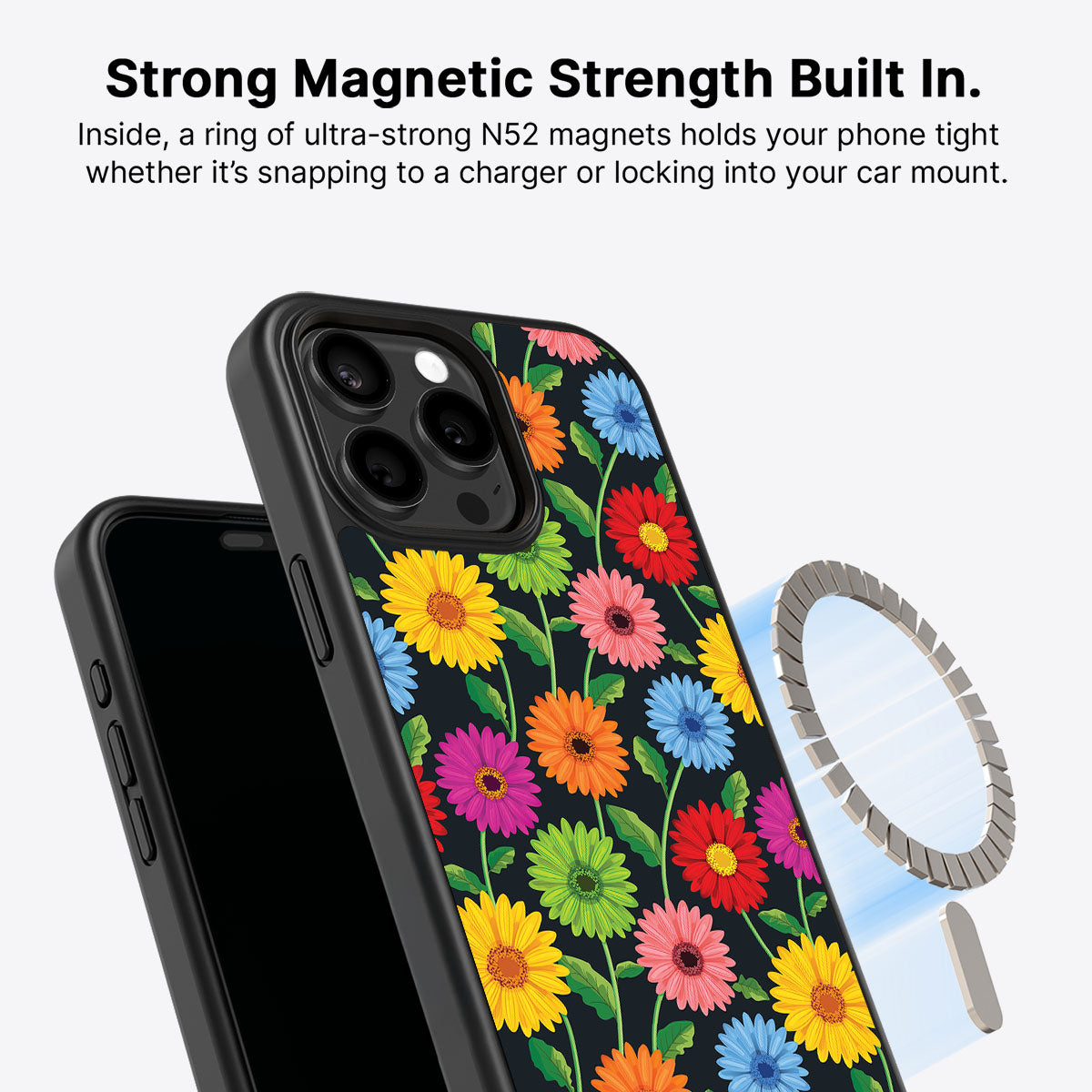 Gerbera Bloom - iPhone 15 Pro Case #case type_core (magsafe)