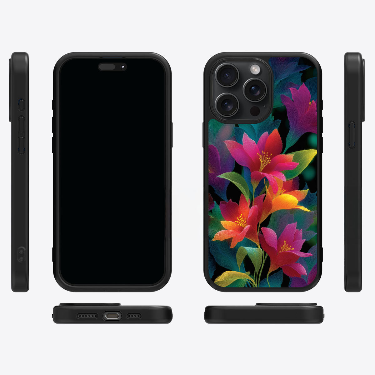 Floral Designer iPhone 15 Pro Case – Jungle Bloom | MagSafe
