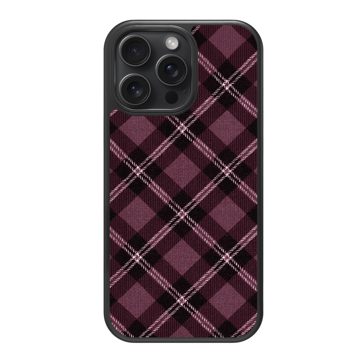 Merlot Weave design back view – iPhone 15 Pro case
