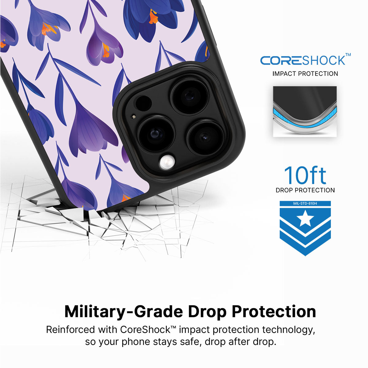 Midnight Crocus - iPhone 15 Pro Case #case type_core (magsafe), #case type_core (non magsafe)