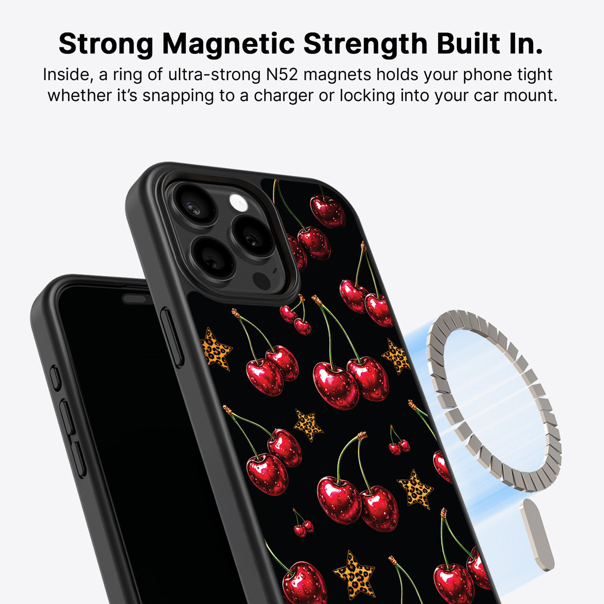 iPhone 15 Pro MagSafe case – Rebel Cherry design