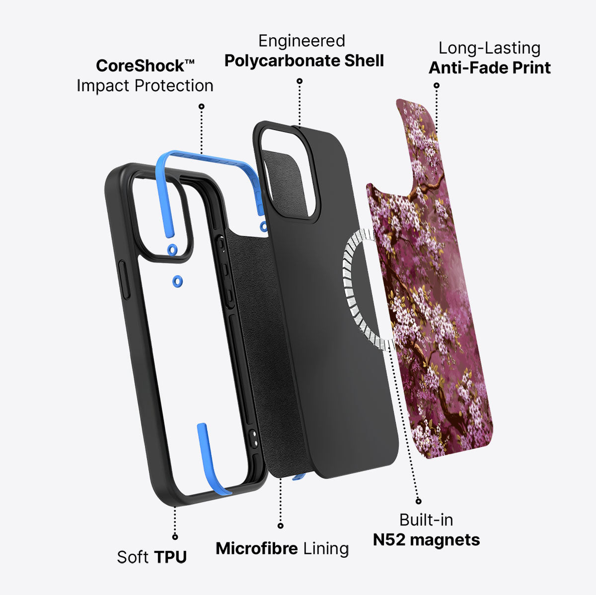 Rose Whisper - iPhone 15 Pro Case #case type_core (magsafe)