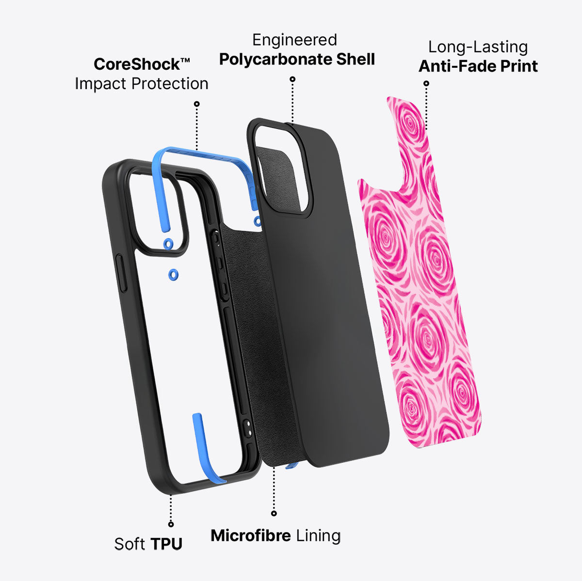 Rosy Reverie - iPhone 15 Pro Case  #case type_core (non magsafe)