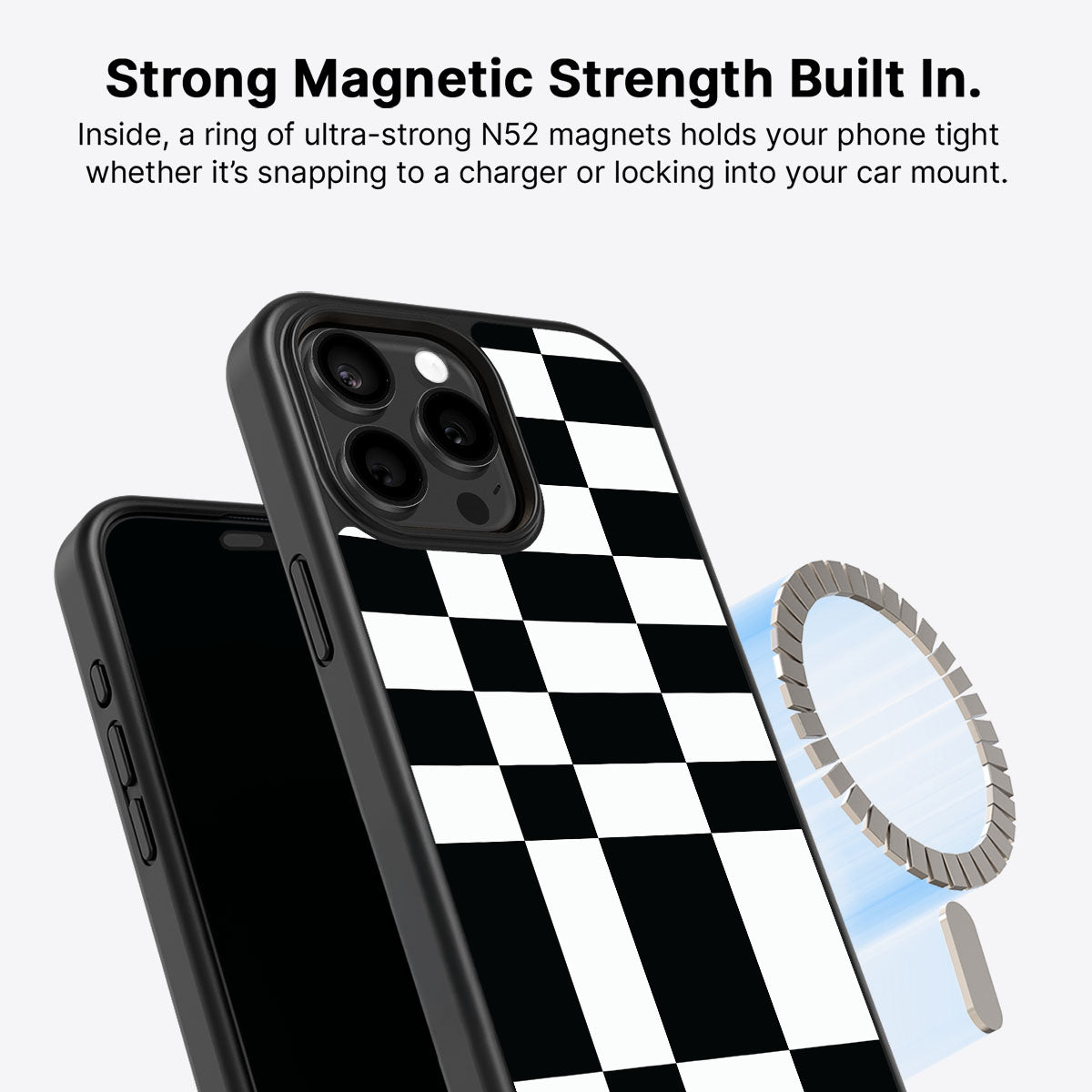 Skewed Checks - iPhone 15 Pro Case  #case type_core (magsafe)