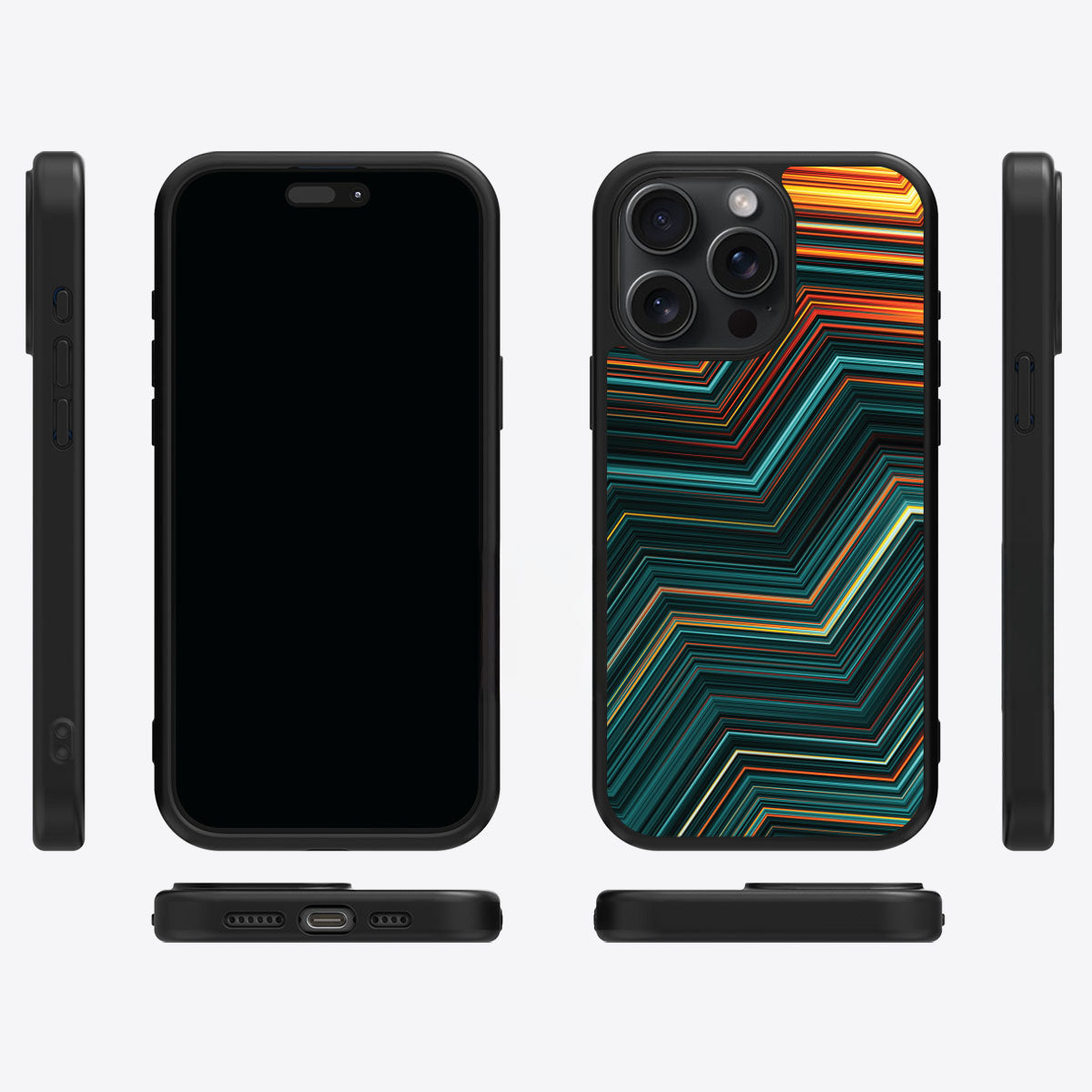 Techno Waves - iPhone 15 Pro Case #case type_core (magsafe), #case type_core (non magsafe)