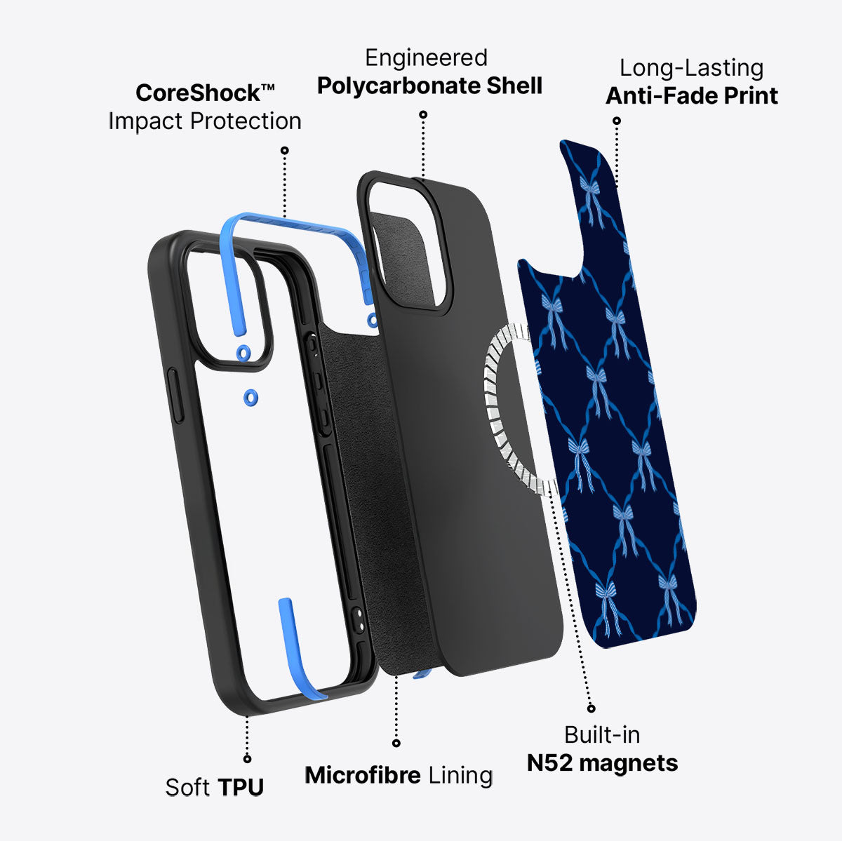 Azure Elegance - iPhone 15 Pro Max Case