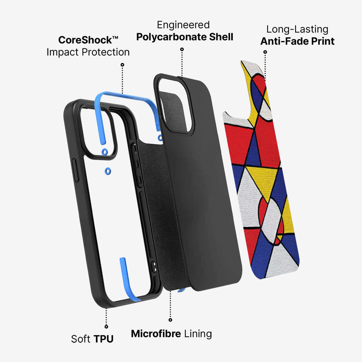 Bauhaus Proper - iPhone 15 Pro Max Case #case type_core (non magsafe)