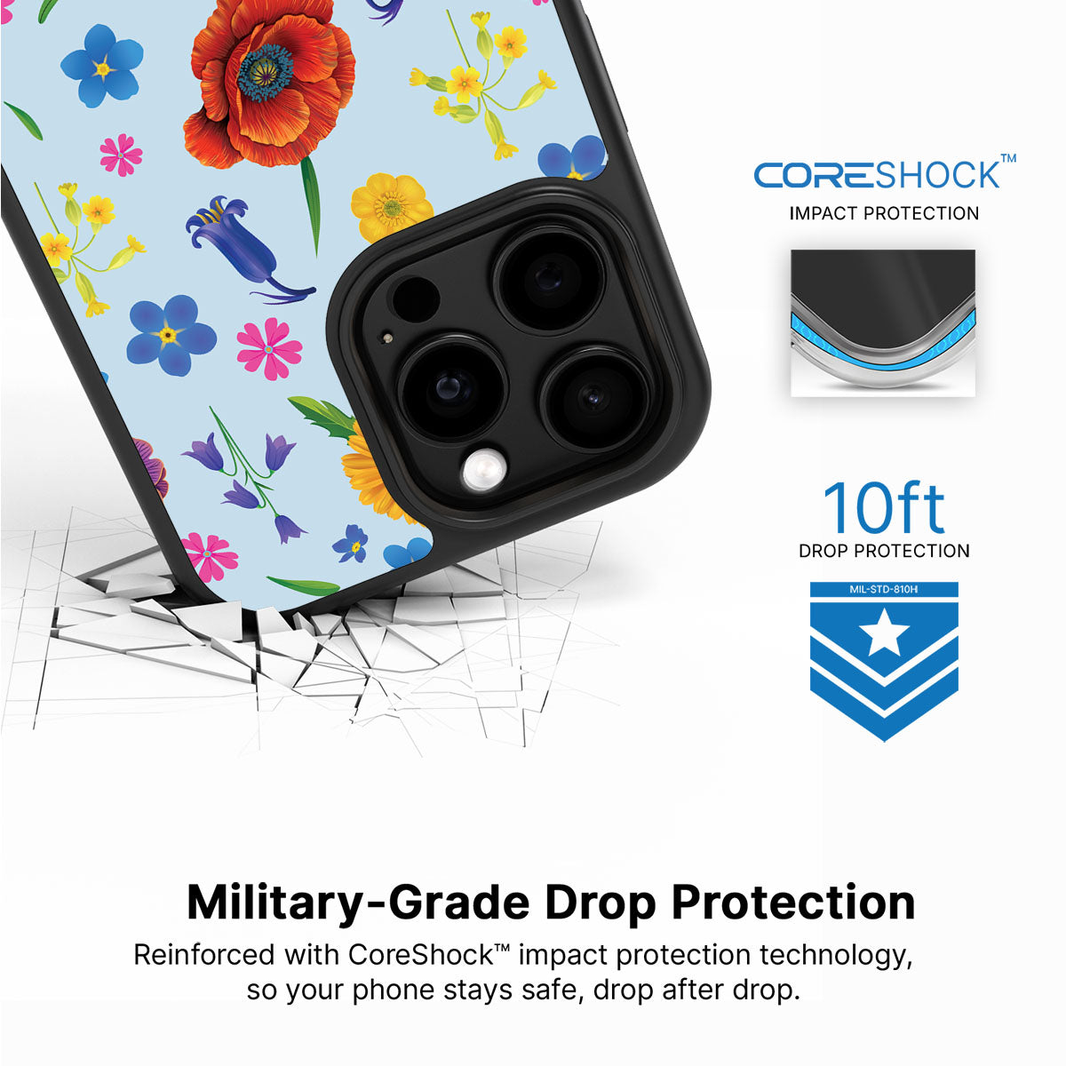 British Wildflowers - iPhone 15 Pro Max Case #case type_core (magsafe), #case type_core (non magsafe)