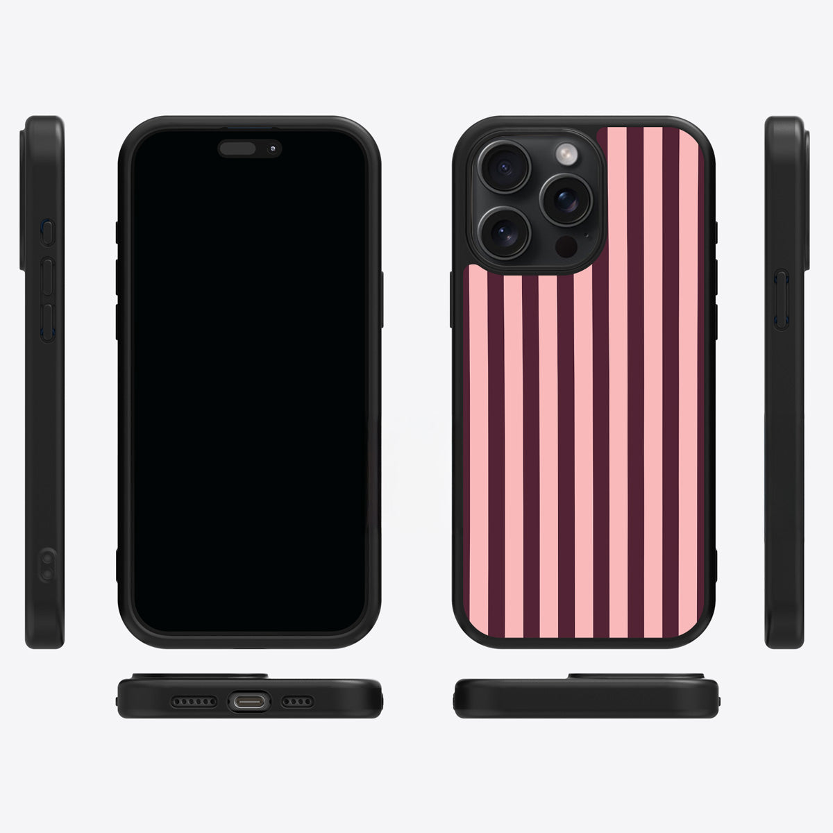Claret Awning iPhone 15 Pro Max case cover – multi-angle view
