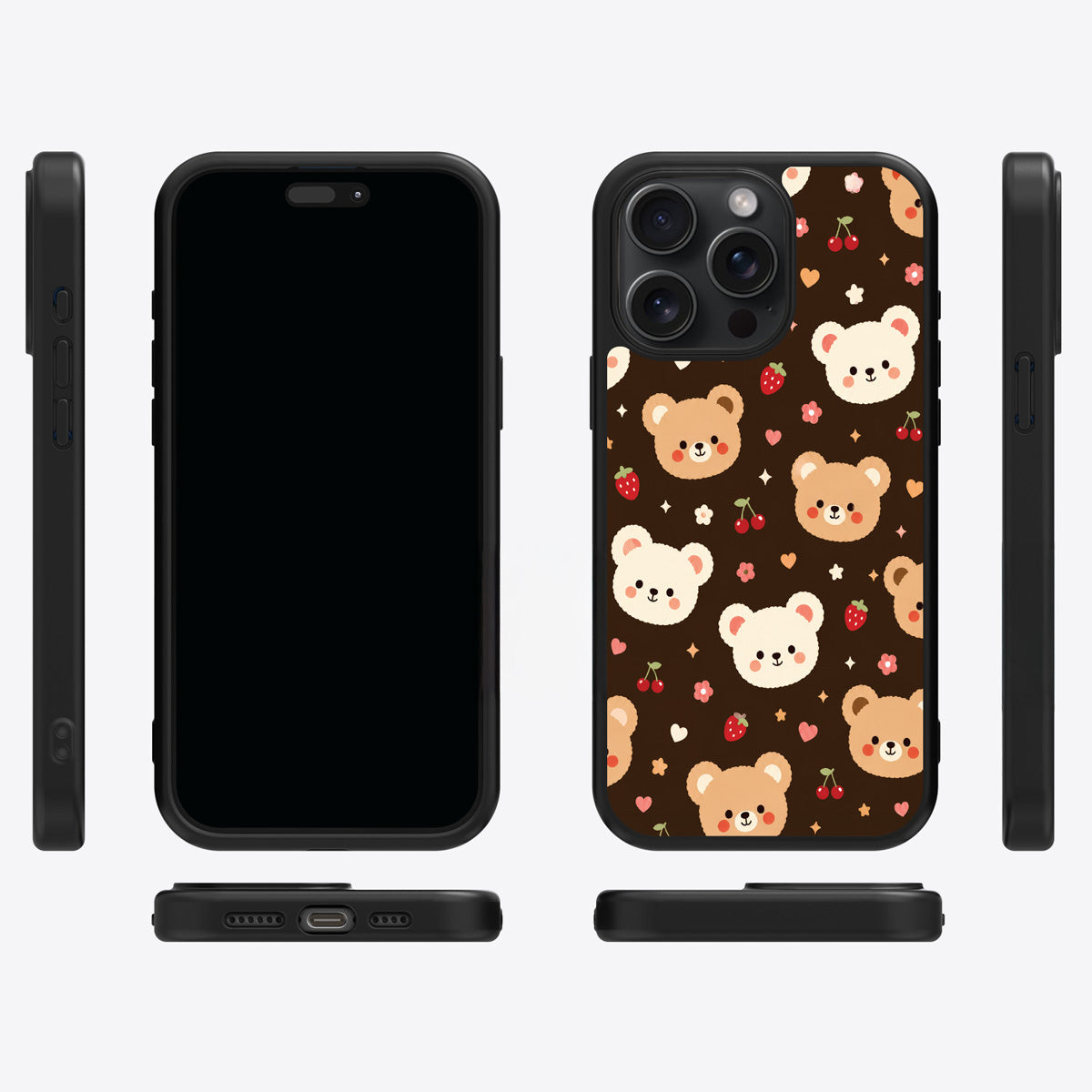 Cocoa Cuddles iPhone 15 Pro Max case cover – multi-angle view