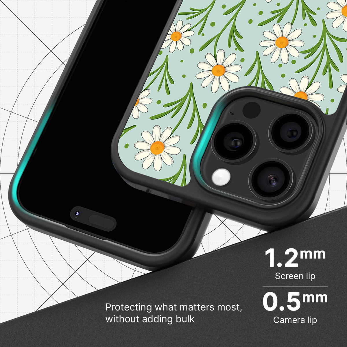 Daisy Flowers - iPhone 15 Pro Max Case #case type_core (magsafe), #case type_core (non magsafe)