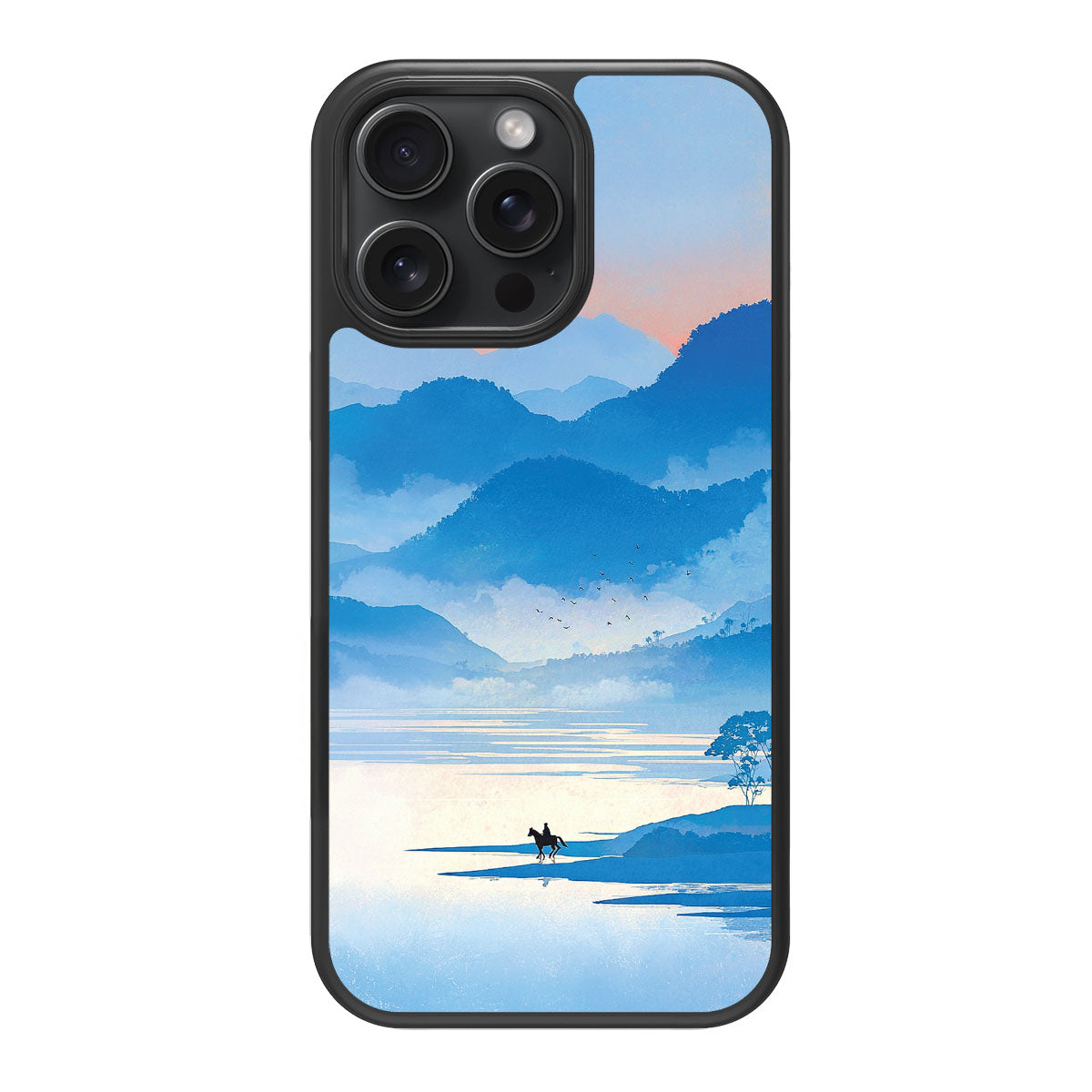 Globe Trotter design back view – iPhone 15 Pro Max case