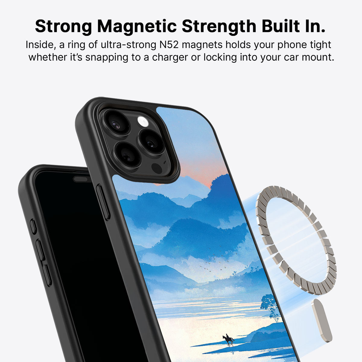 iPhone 15 Pro Max MagSafe case – Globe Trotter design