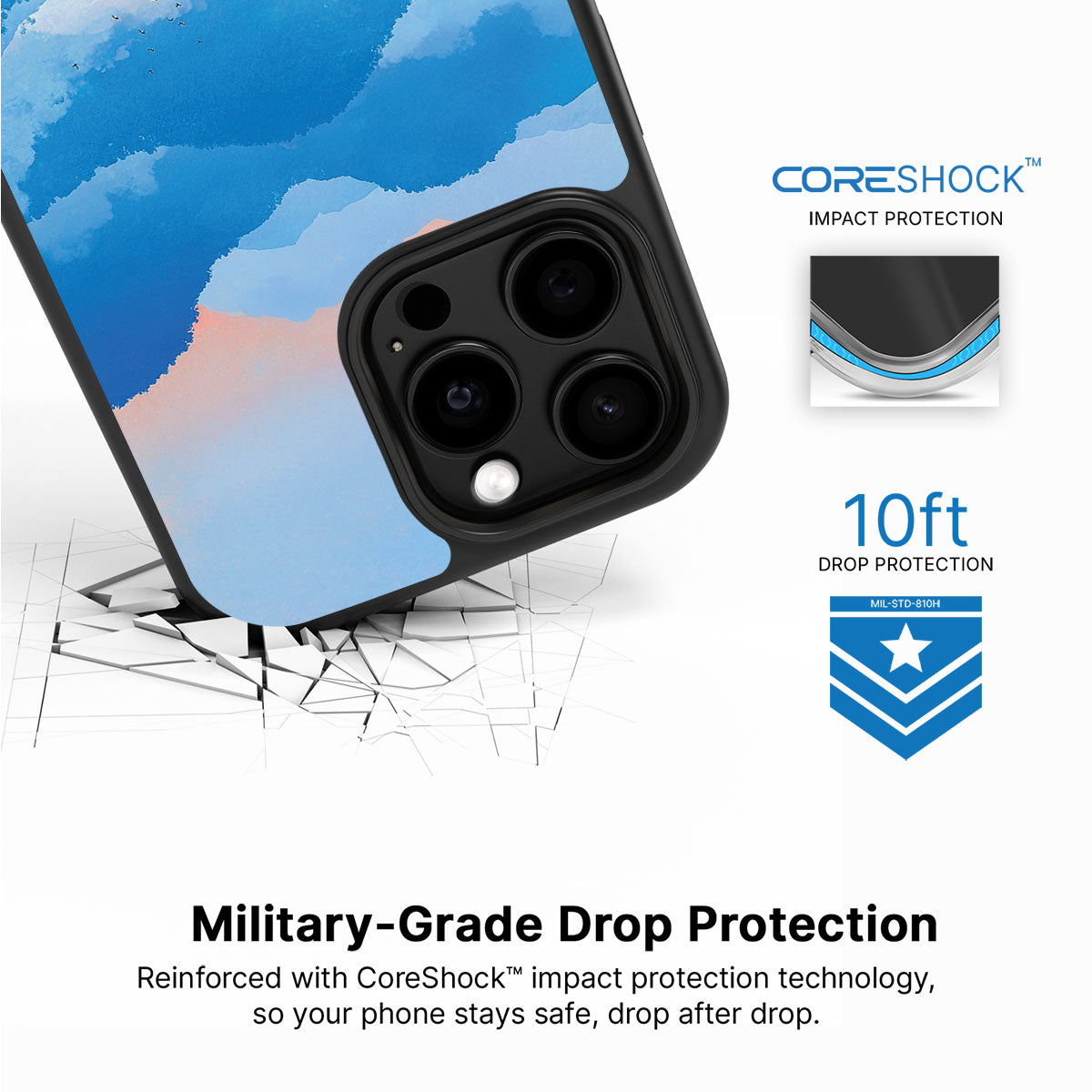 Globe Trotter iPhone 15 Pro Max case with drop protection