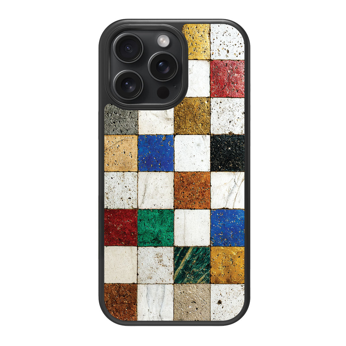 Heritage Mosaic design back view – iPhone 15 Pro Max case