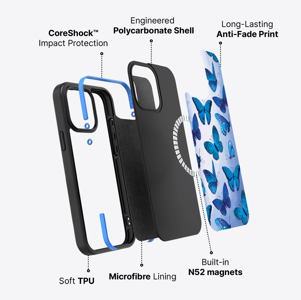 Magic Butterflies - iPhone 15 Pro Max Case