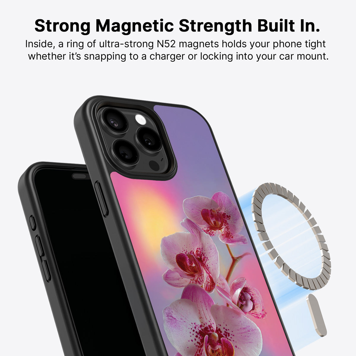 iPhone 15 Pro Max MagSafe case – Orchid Dream design