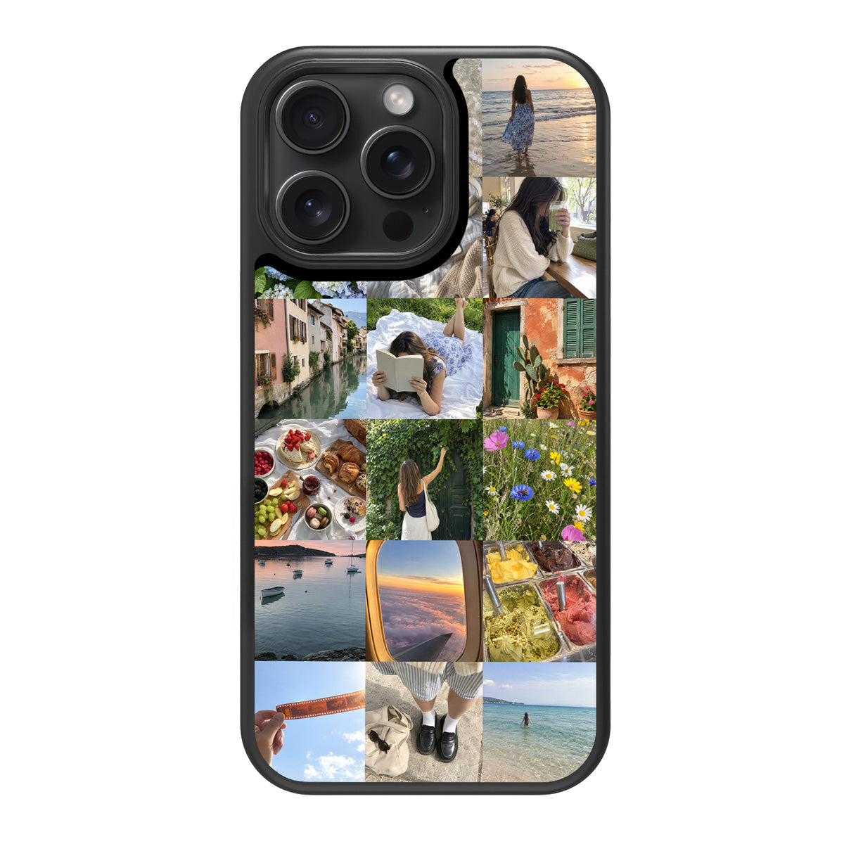 Personalised iPhone 15 Pro Max case – 18-photo collage design