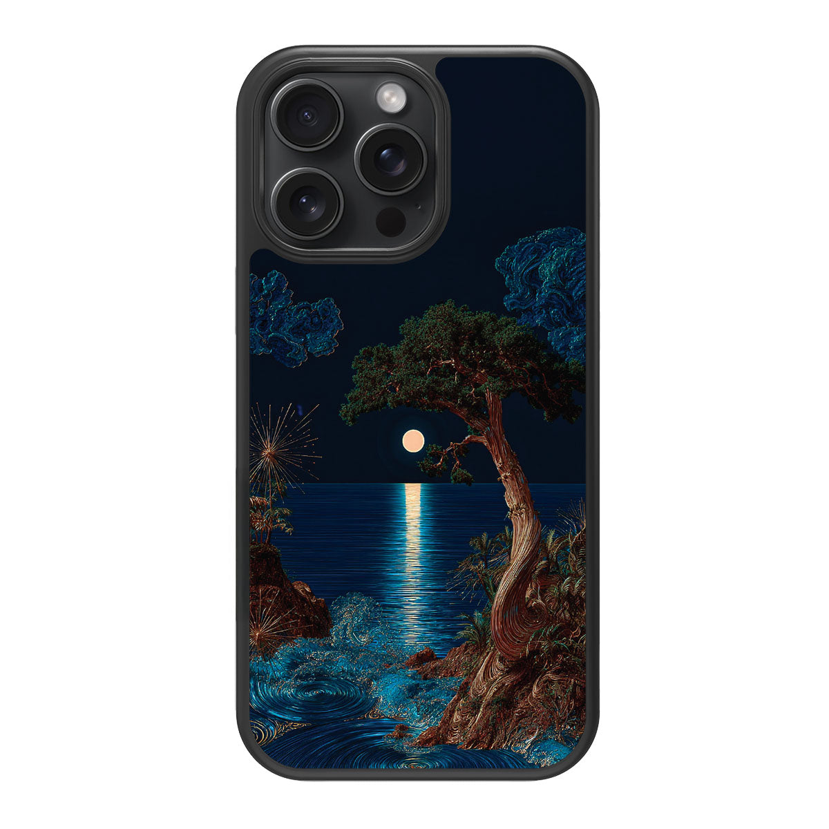 Quiet Moon design back view – iPhone 15 Pro Max case