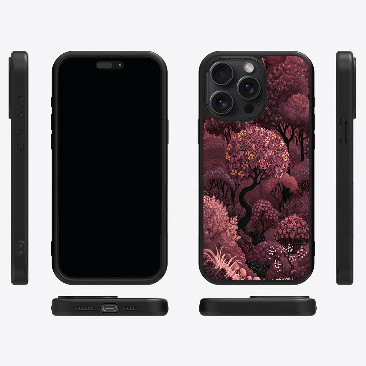 Velvet Reverie iPhone 15 Pro Max case cover – multi-angle view