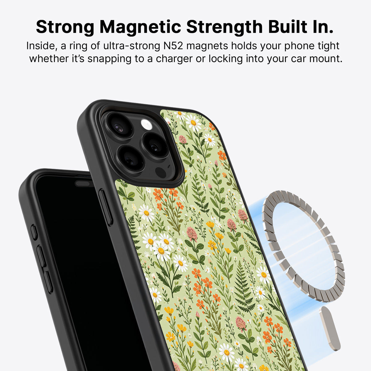 iPhone 15 Pro Max MagSafe case – Wildflower Meadow design