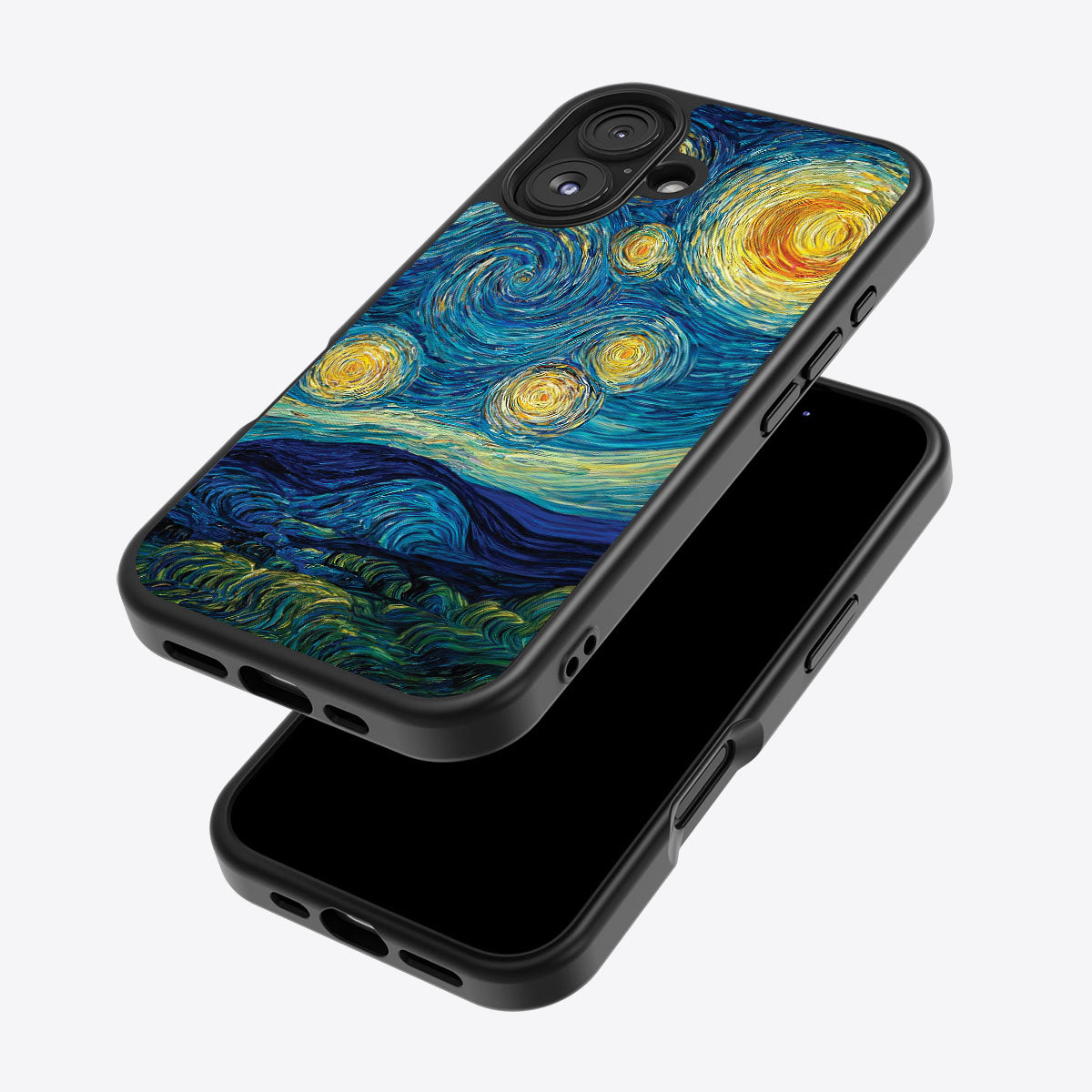 Astral Waves iPhone 16 case – back and side view