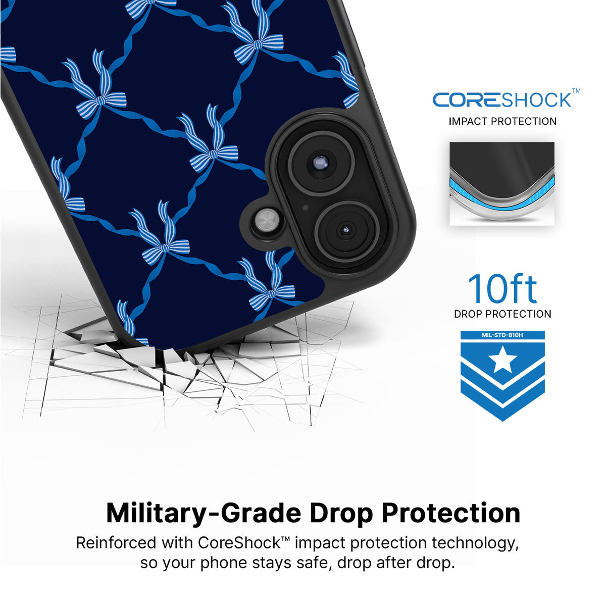 Azure Elegance - iPhone 16 Case