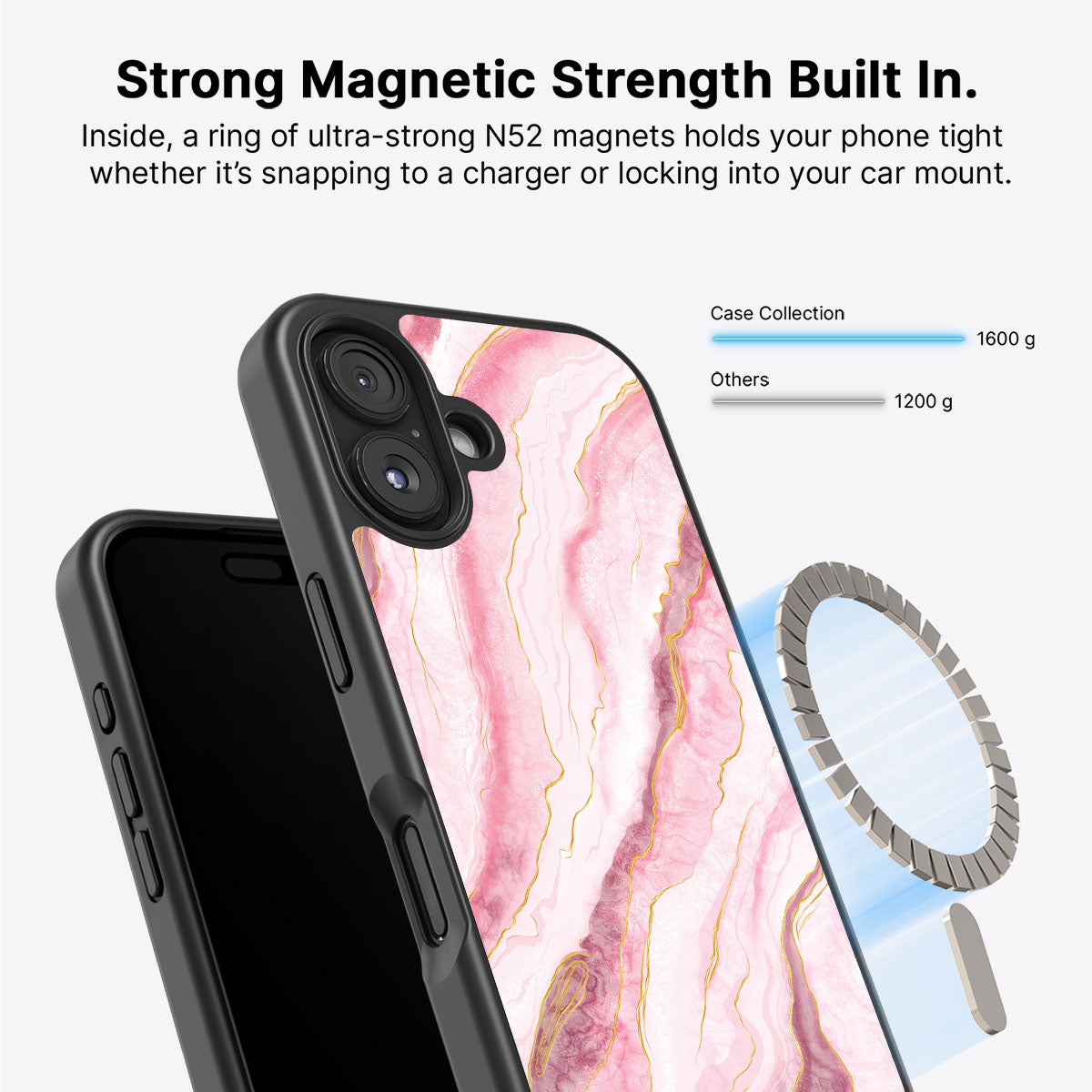 Blushed Marble - iPhone 16 Case, #case type_core (magsafe)