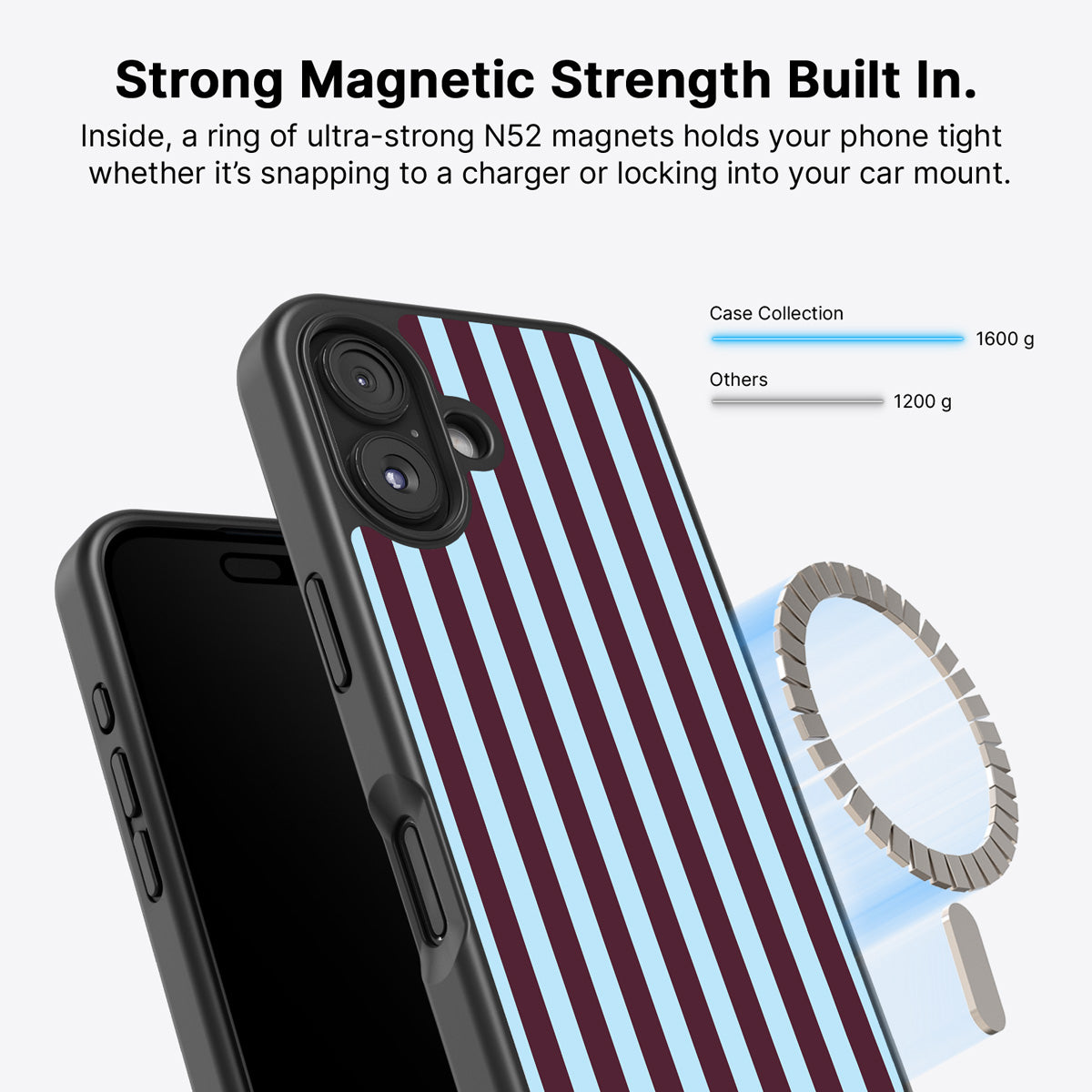 iPhone 16 MagSafe case – Cabernet Column design