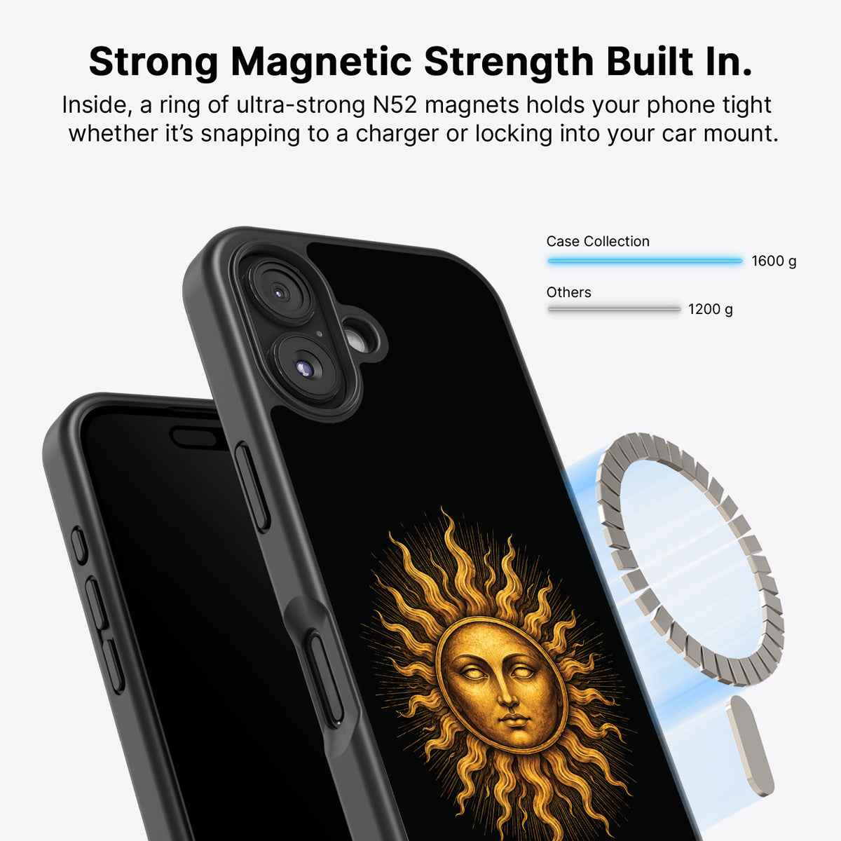 iPhone 16 MagSafe case – Celestial Sun design