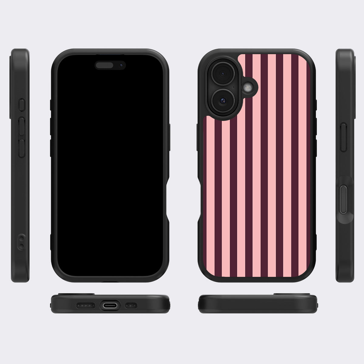 Claret Awning iPhone 16 case cover – multi-angle view